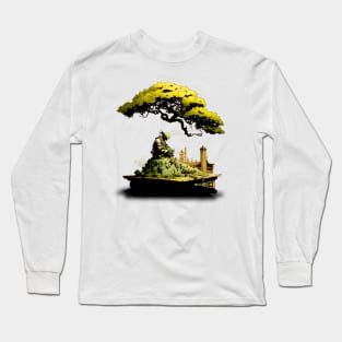 Contemplating the Complexities Under the Japanese Bonsai Tree No. 1 Long Sleeve T-Shirt